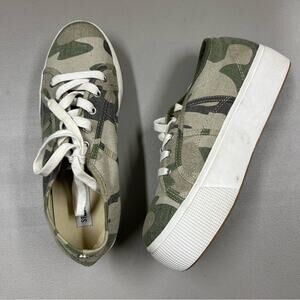 Steve Madden Emmi Platform Sneaker Camo Shoe Lace Up Womens Size 9.5